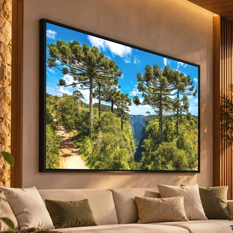 Quadro Árvores de Araucária a Grandeza da Natureza sob o Céu Azul