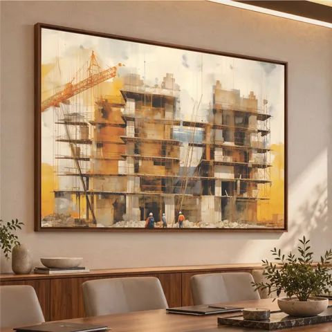 Quadro Engenharia Construção em Andamento