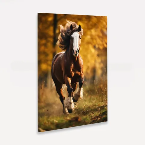 Quadro Cavalo Alazão Correndo ao Ar Livre