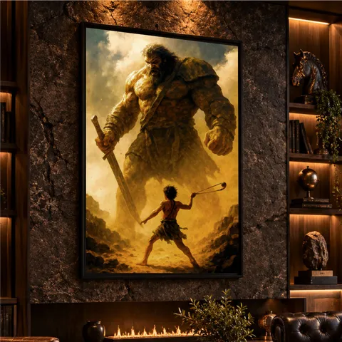 Quadro Davi contra Golias – Vença o Seu Gigante