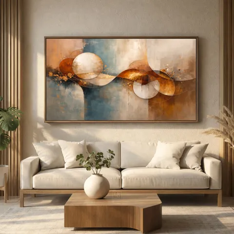 Quadro Decorativo Abstrato Ciclos Da Vida