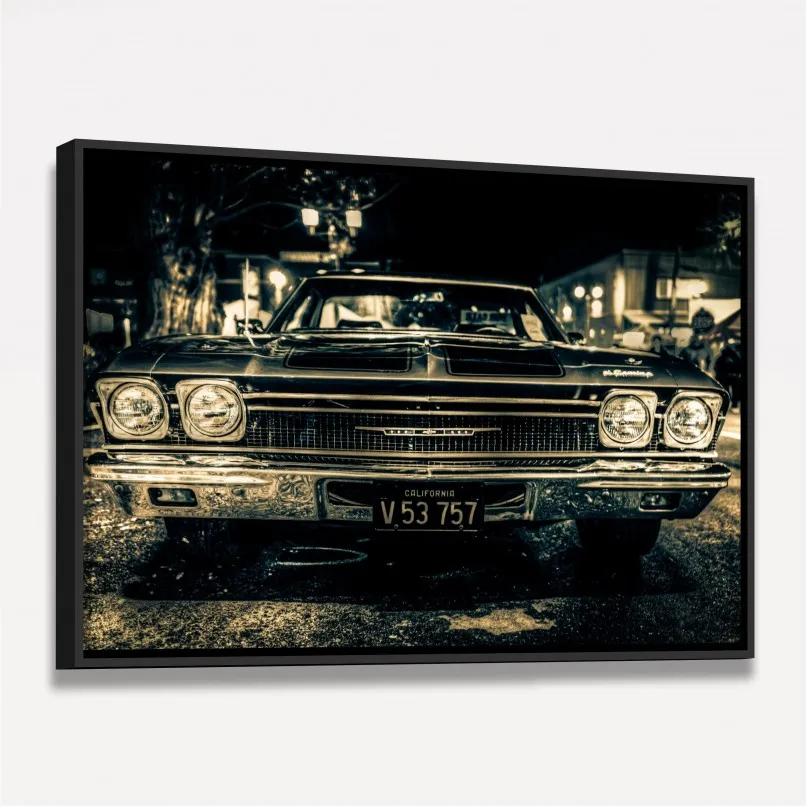 Quadro Carro Clássico Vintage Antigo Frontal