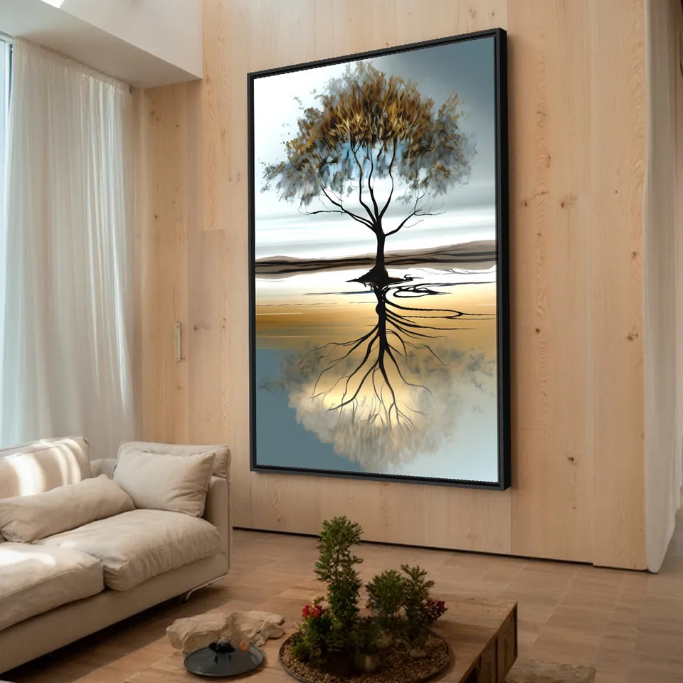 Quadro Abstrato Árvore Reflexo da Vida -  Arte Exclusiva