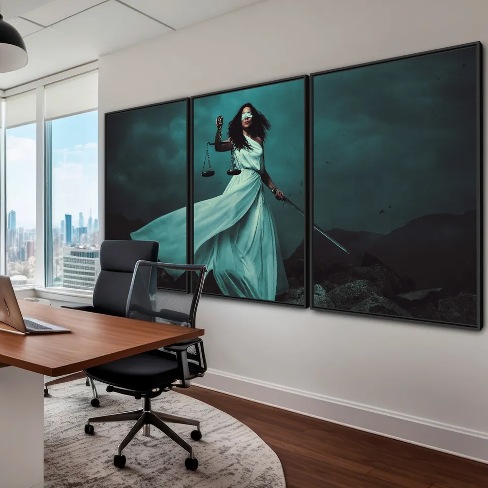 Quadro Advocacia Têmis Protetora dos Direitos