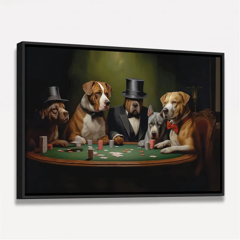 Quadro Decorativo Cachorros Jogando Poker Game - Arte Exclusiva Quadro Decorativo Cachorros Jogando Poker Game - Arte Exclusiva