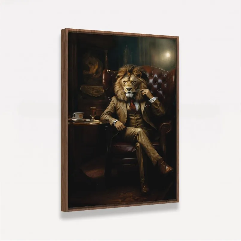 Quadro Leão de Terno Business 