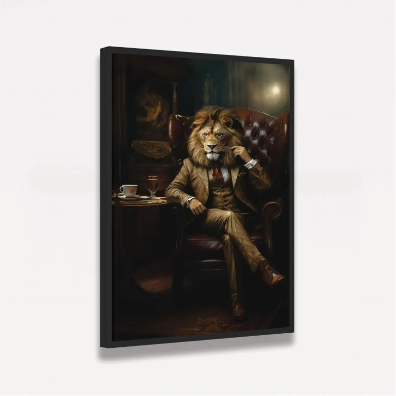 Quadro Leão de Terno Business 