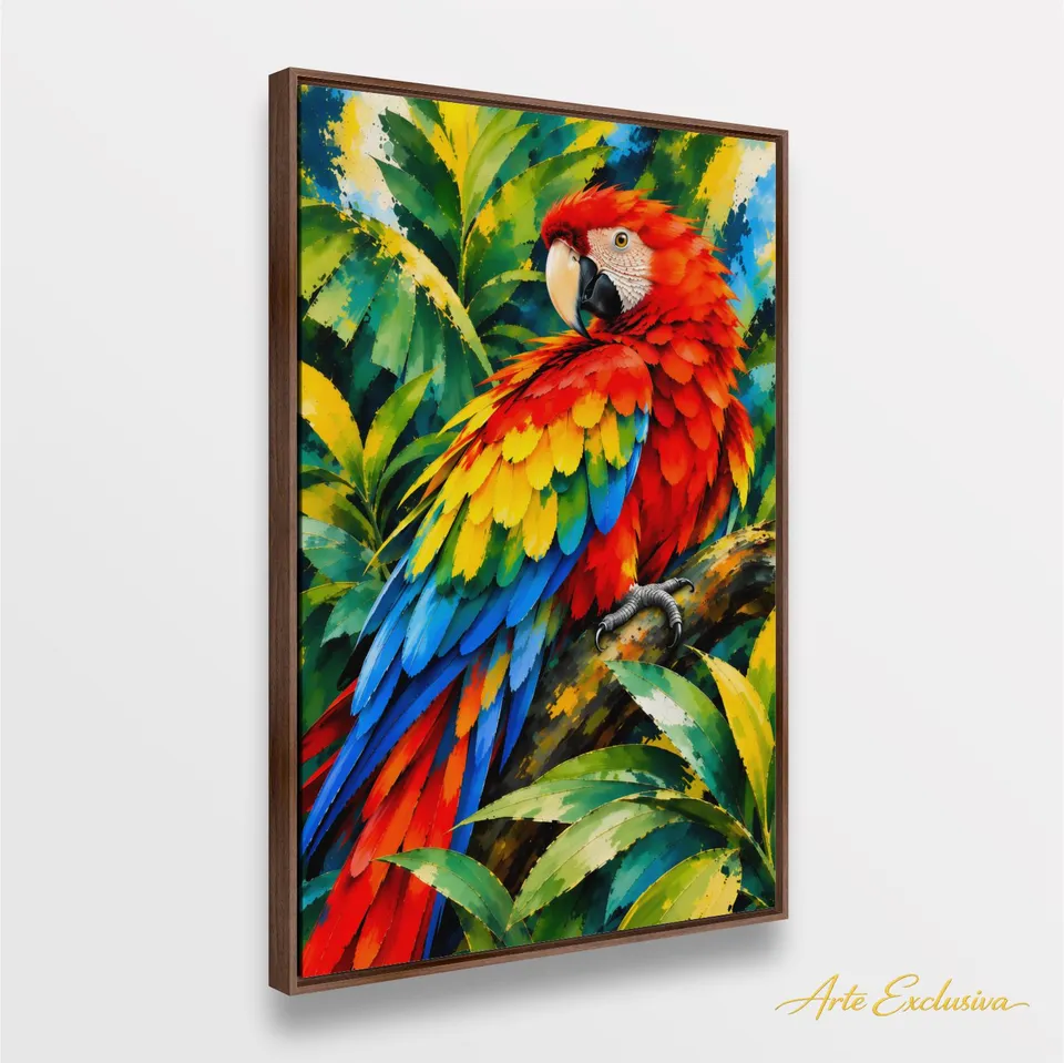 Quadro Arara Encanto Tropical Espírito de Liberdade