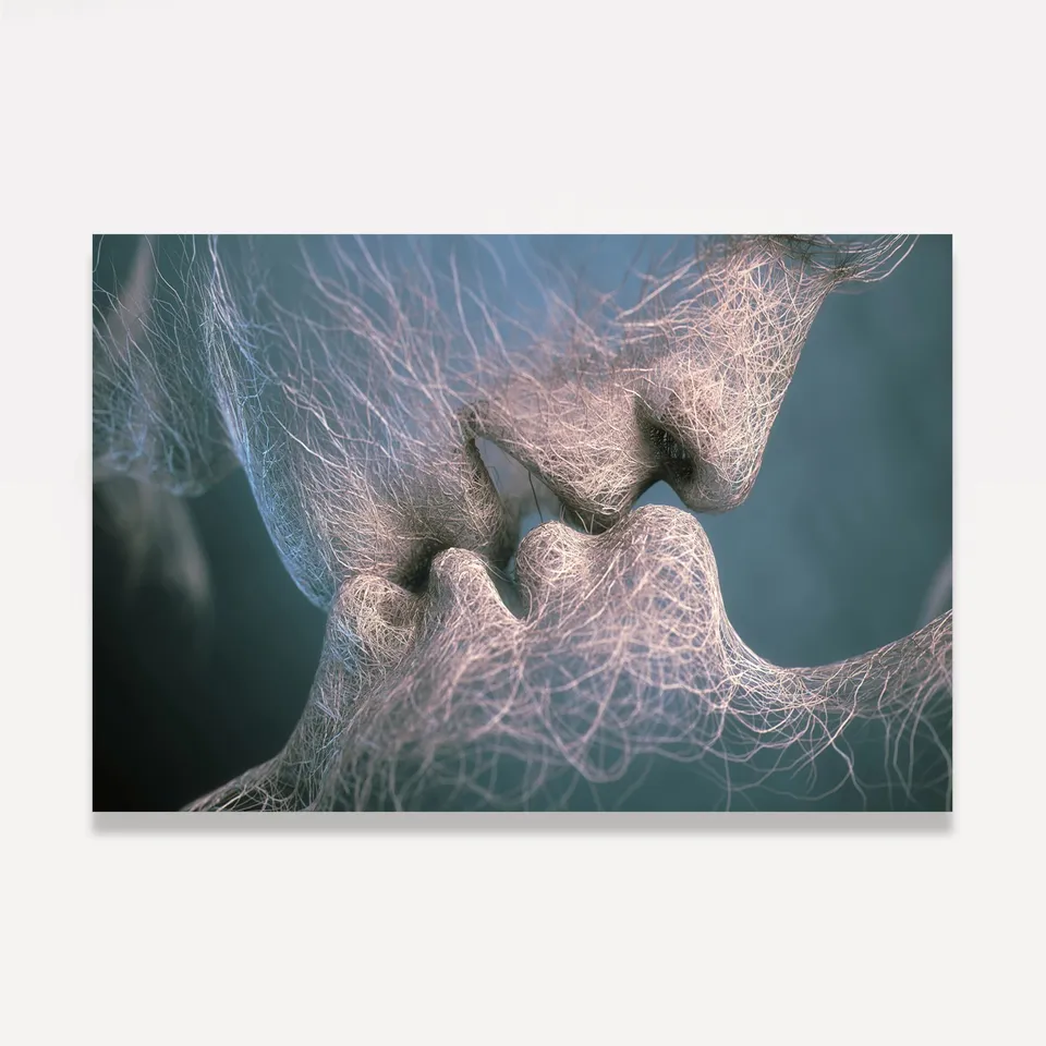 Quadro Casal Raízes do Amor Beijo Quadro Casal Raízes do Amor Beijo
