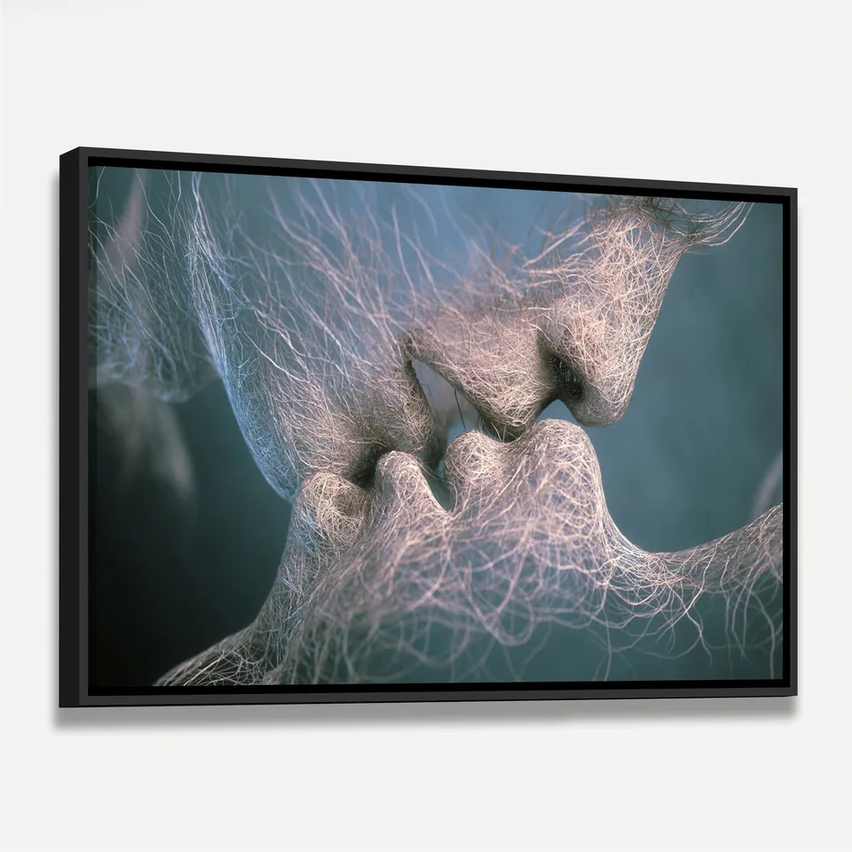 Quadro Casal Raízes do Amor Beijo Quadro Casal Raízes do Amor Beijo