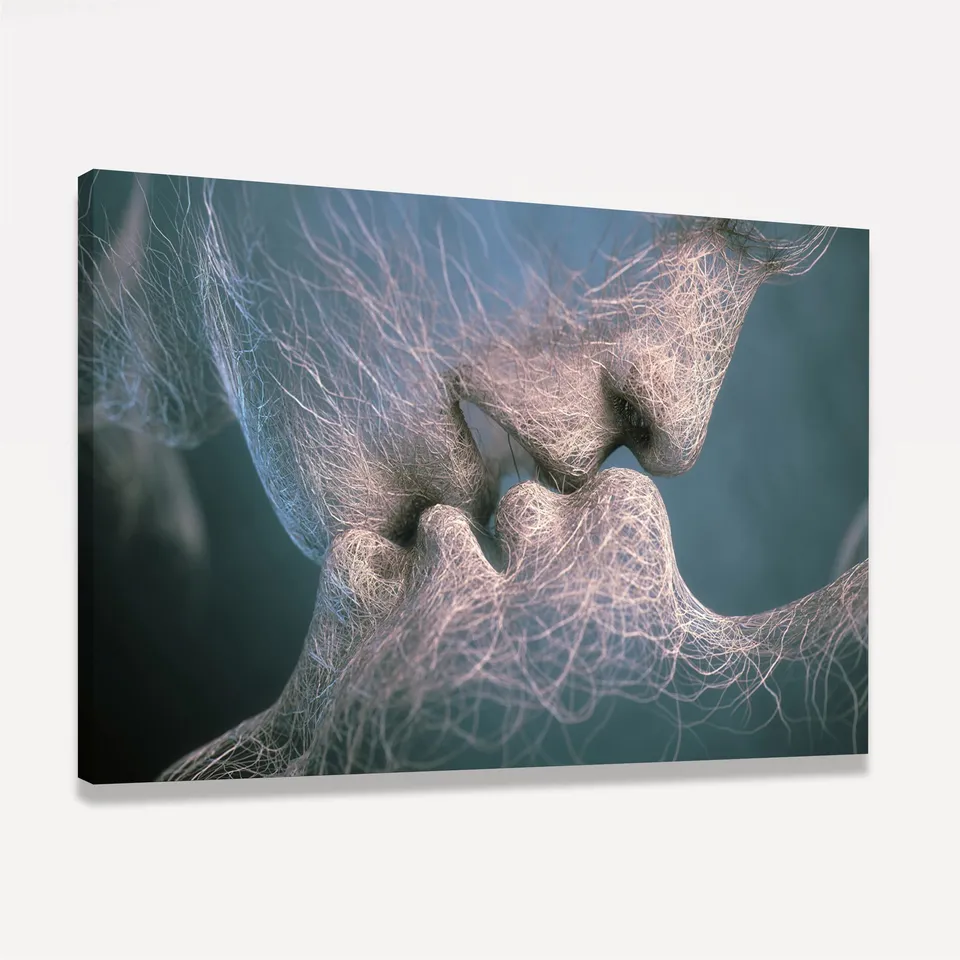 Quadro Casal Raízes do Amor Beijo Quadro Casal Raízes do Amor Beijo