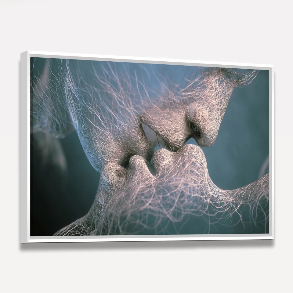 Quadro Casal Raízes do Amor Beijo Quadro Casal Raízes do Amor Beijo