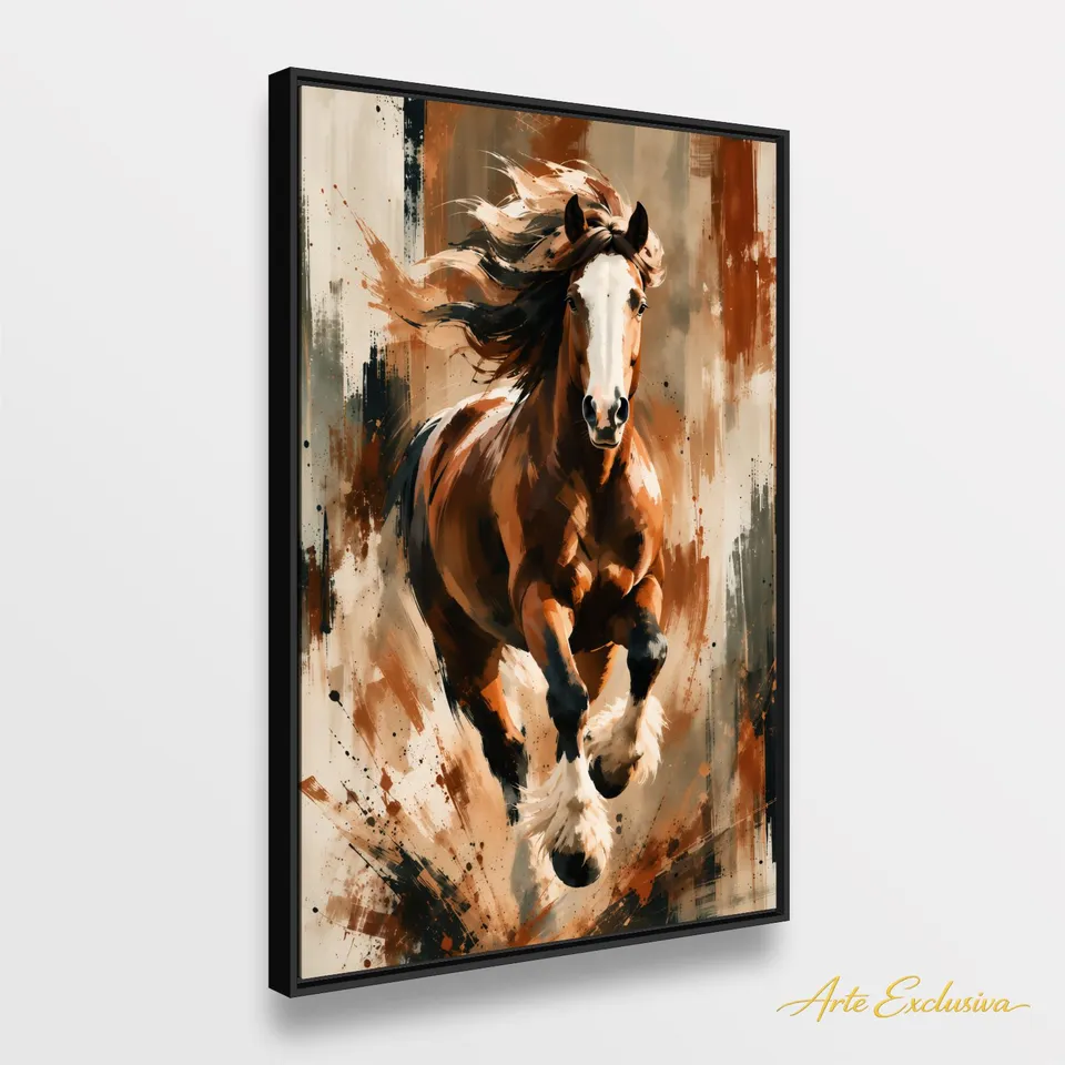 Quadro Cavalo Espírito Indomável Arte Abstrata