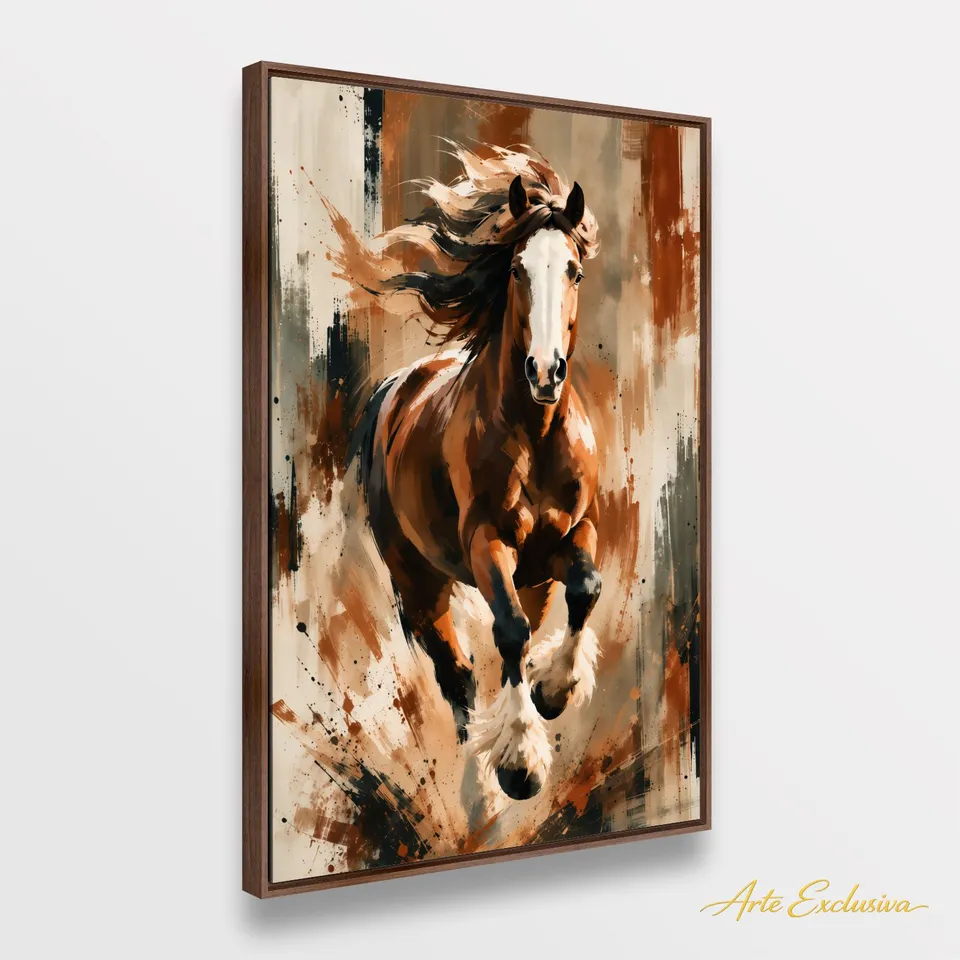 Quadro Cavalo Espírito Indomável Arte Abstrata