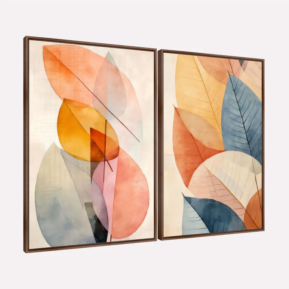 Quadro Folhagens de Outono Pintura Abstrata Quadro Folhagens de Outono Pintura Abstrata