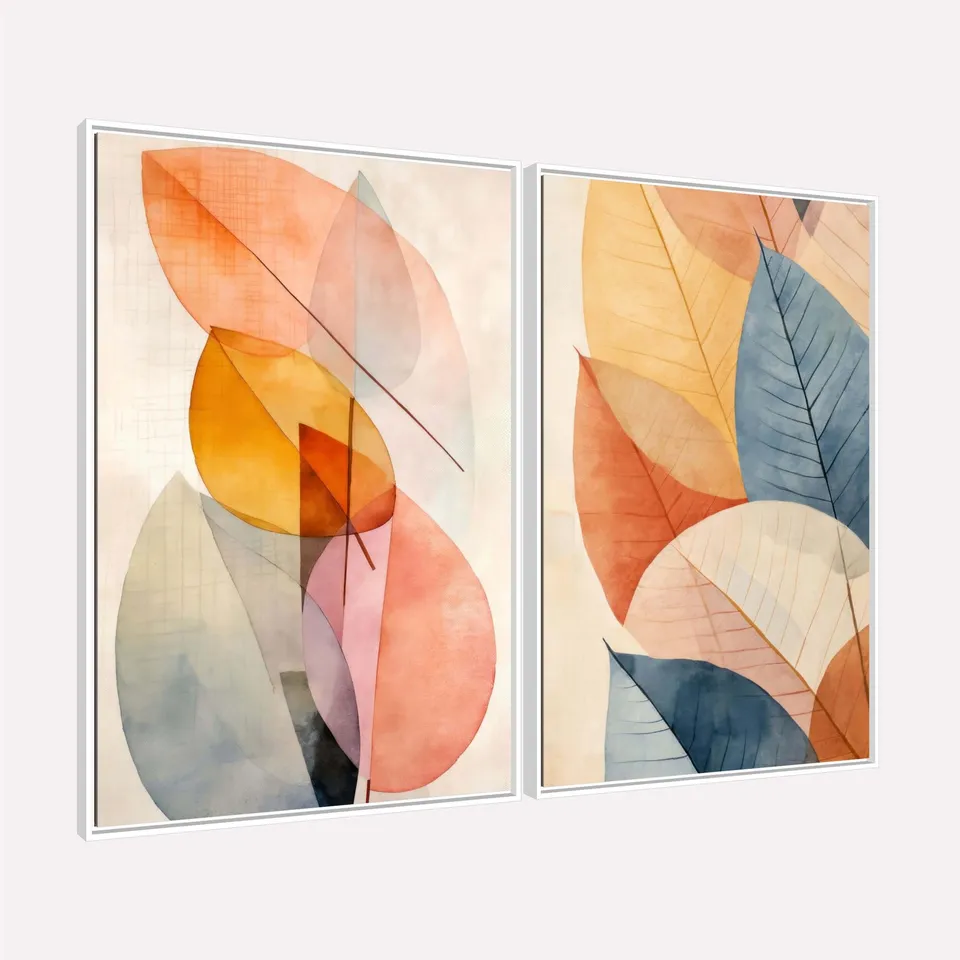 Quadro Folhagens de Outono Pintura Abstrata Quadro Folhagens de Outono Pintura Abstrata