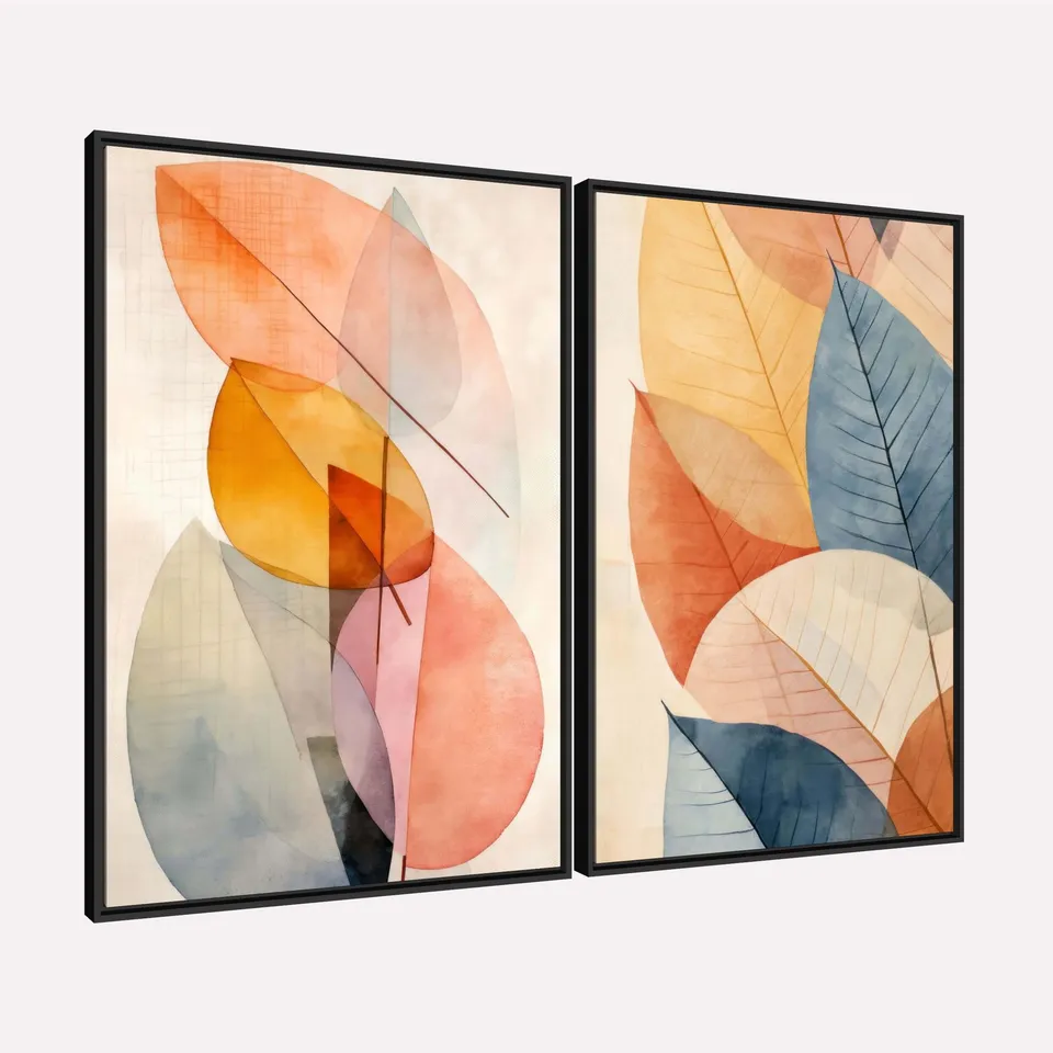 Quadro Folhagens de Outono Pintura Abstrata Quadro Folhagens de Outono Pintura Abstrata