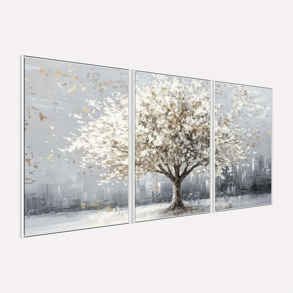Quadro Abstrato Árvore da Serenidade Urbana - Arte Exclusiva