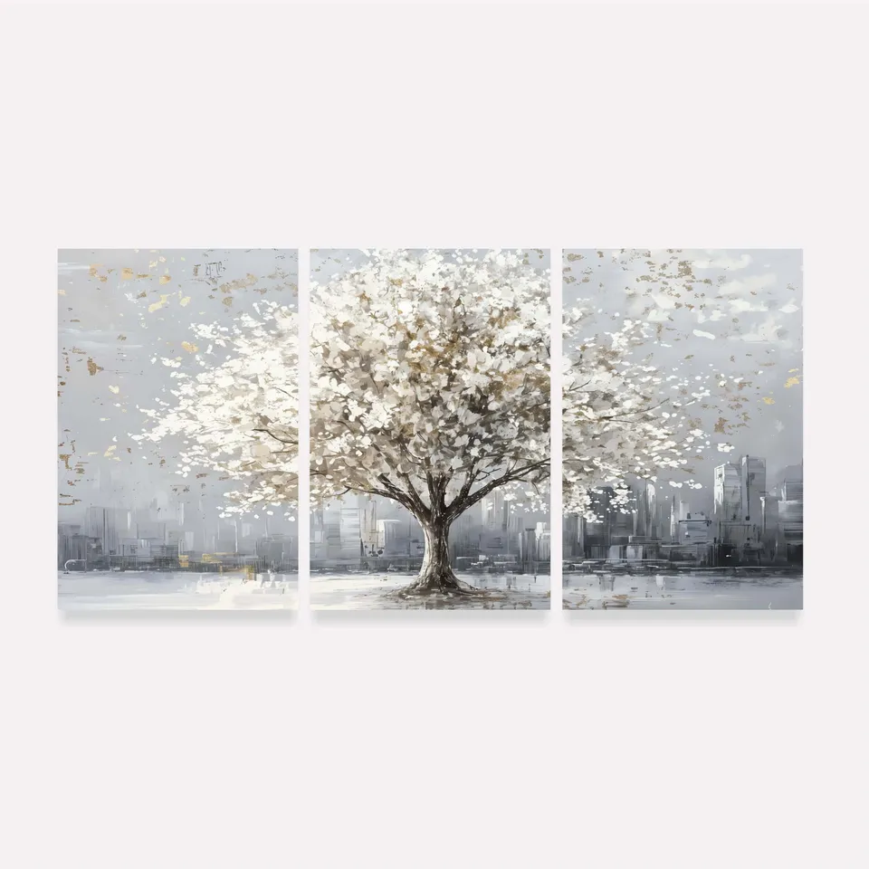 Quadro Abstrato Árvore da Serenidade Urbana - Arte Exclusiva