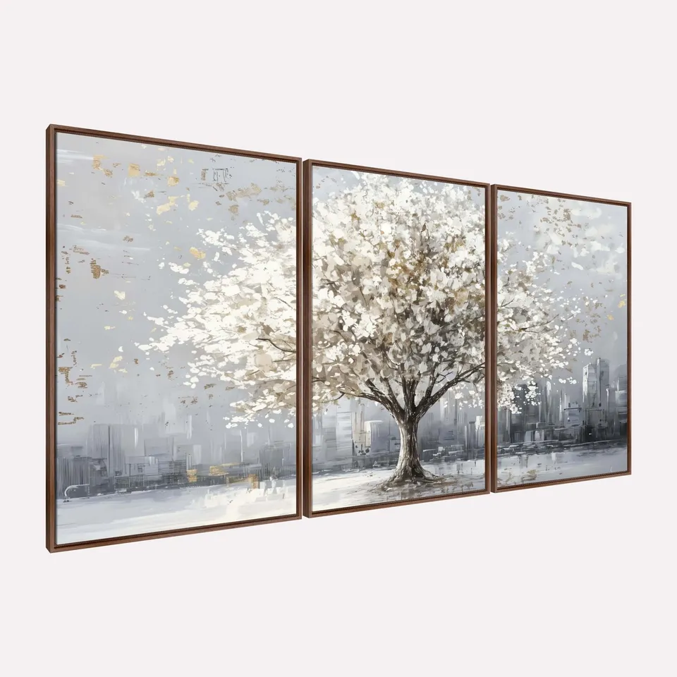 Quadro Abstrato Árvore da Serenidade Urbana - Arte Exclusiva