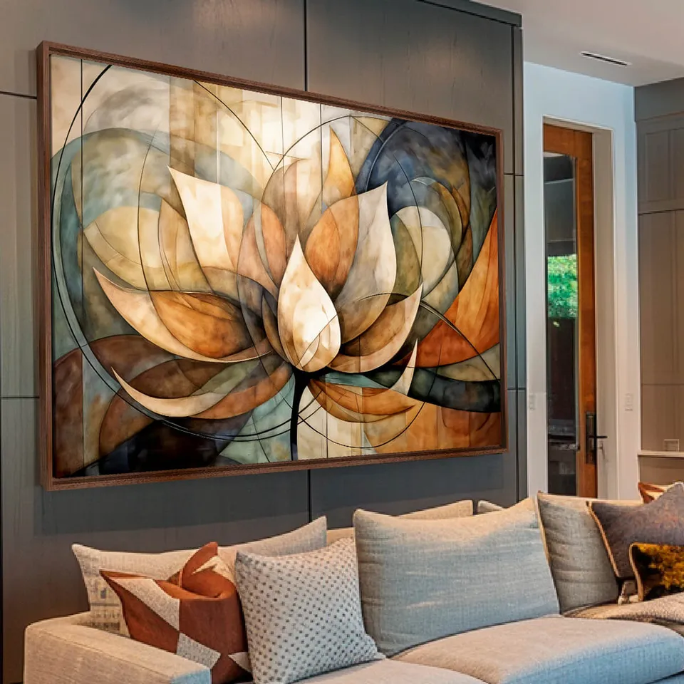 Quadro Harmonia Abstrata Florescer da Alma - Arte Exclusiva