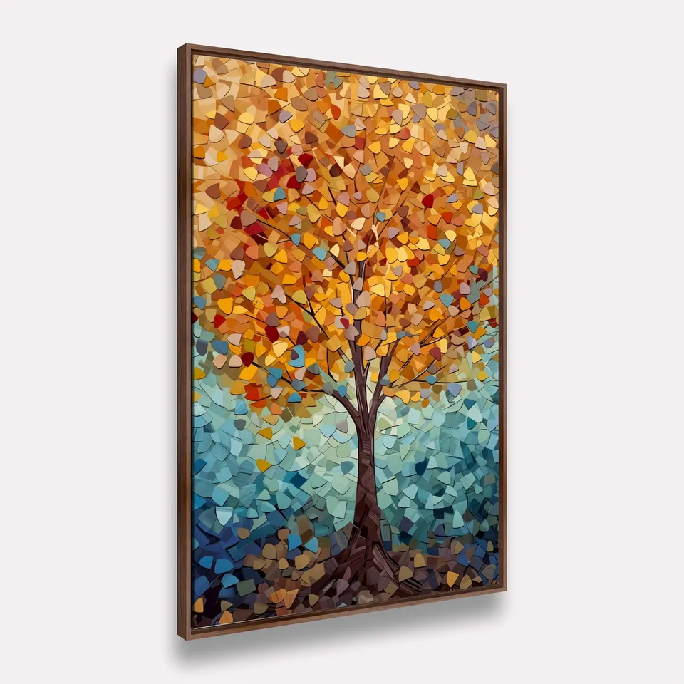 Quadro Árvore dos Sonhos Abstrato em Mosaico Colorido