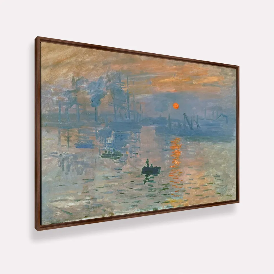 Quadro Impressão Nascer do Sol de Claude Monet Releitura Quadro Impressão Nascer do Sol de Claude Monet Releitura