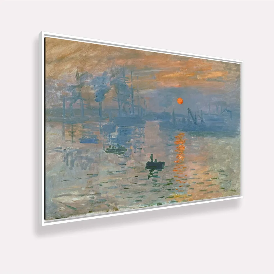 Quadro Impressão Nascer do Sol de Claude Monet Releitura Quadro Impressão Nascer do Sol de Claude Monet Releitura