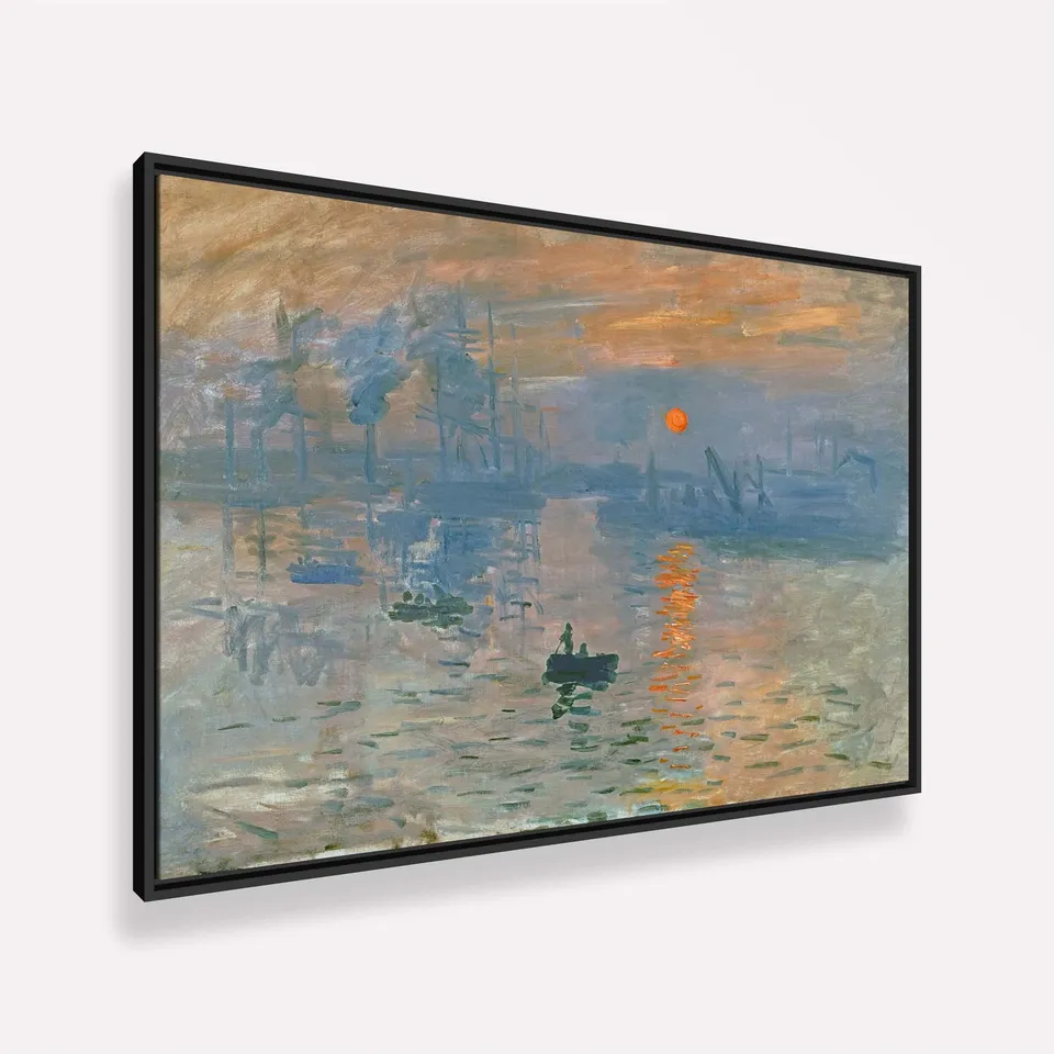 Quadro Impressão Nascer do Sol de Claude Monet Releitura Quadro Impressão Nascer do Sol de Claude Monet Releitura
