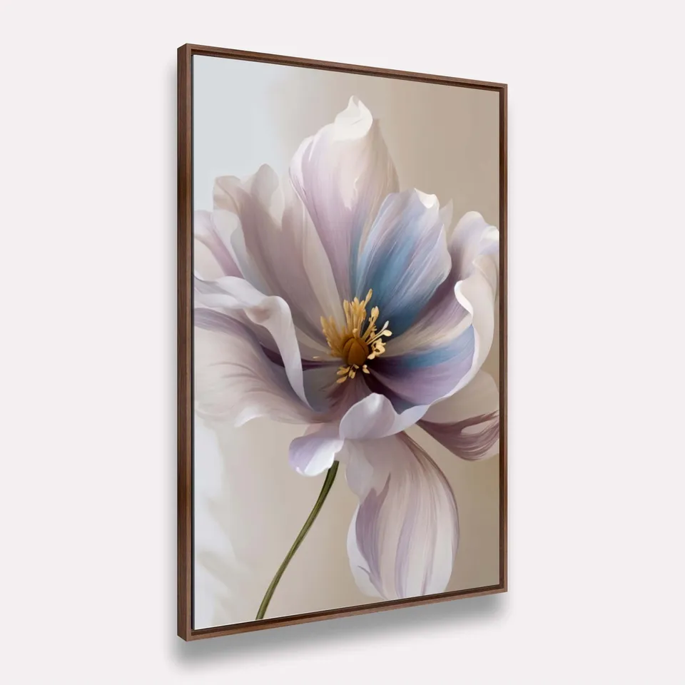 Quadro Flor Elegância Suave Toques de Lilás