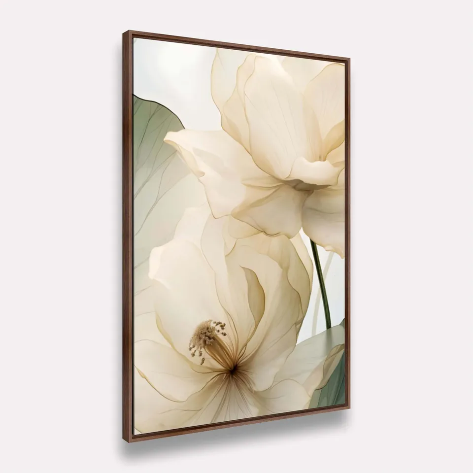 Quadro Florescer Delicado do Hibisco em Arte