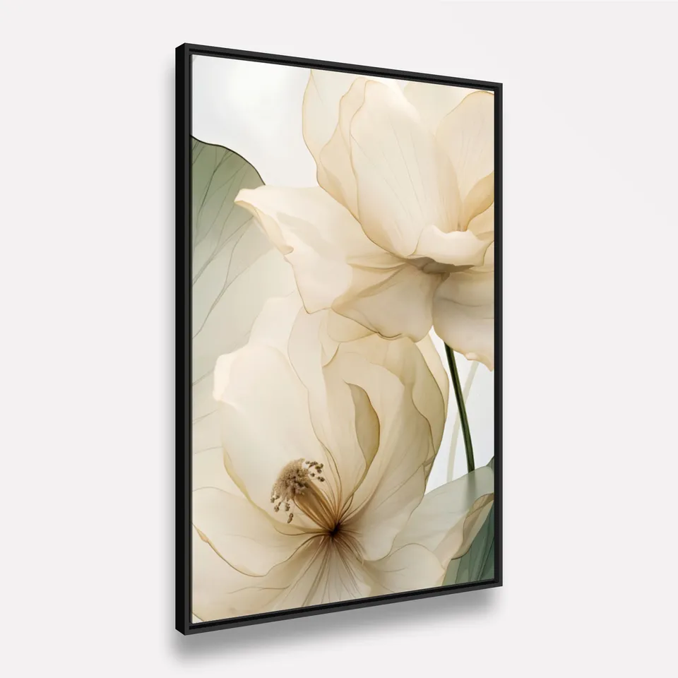 Quadro Florescer Delicado do Hibisco em Arte