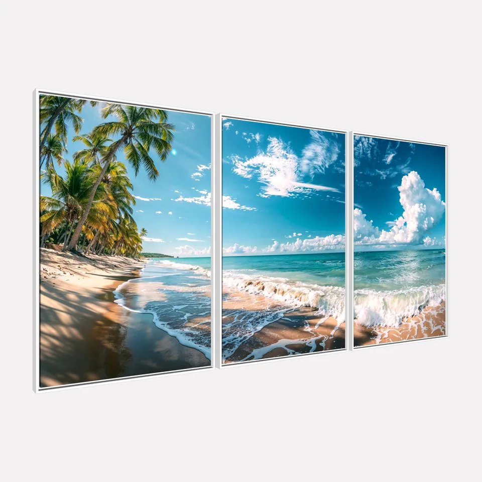 Quadro Paisagem Praia Exuberante Paraíso Tropical Quadro Paisagem Praia Exuberante Paraíso Tropical