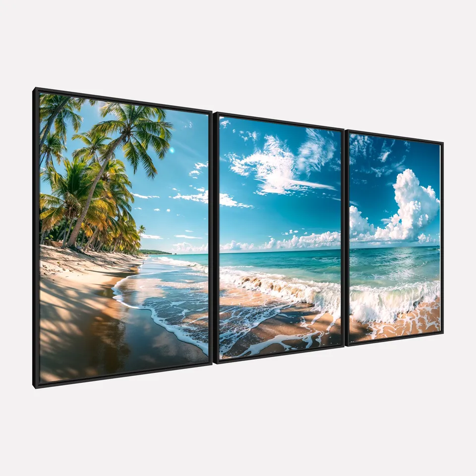 Quadro Paisagem Praia Exuberante Paraíso Tropical Quadro Paisagem Praia Exuberante Paraíso Tropical