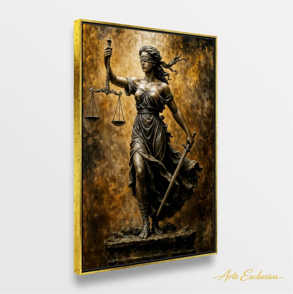 Quadro Deusa Grega Têmis a Guardiã da Justiça e Verdade