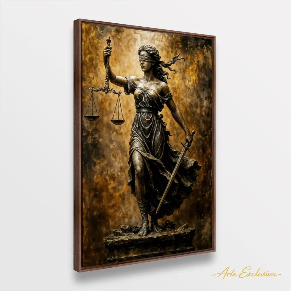 Quadro Deusa Grega Têmis a Guardiã da Justiça e Verdade