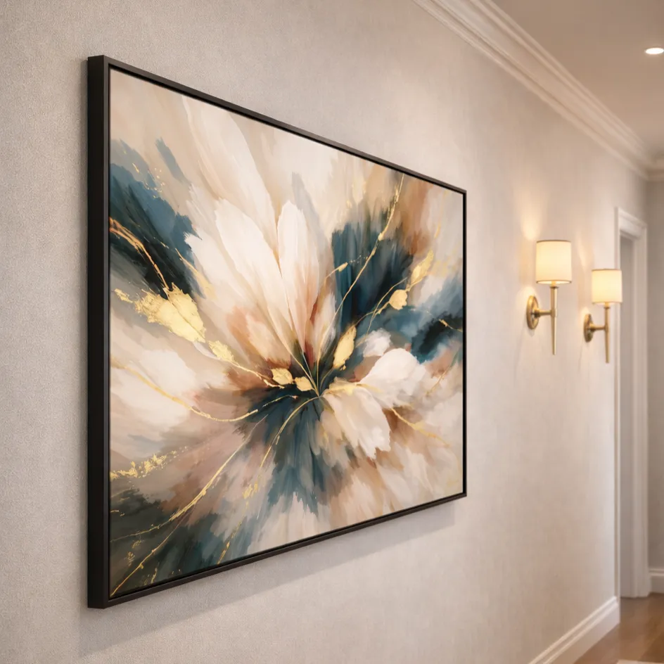 Quadro Abstrato a Origem o Ventre da Criação