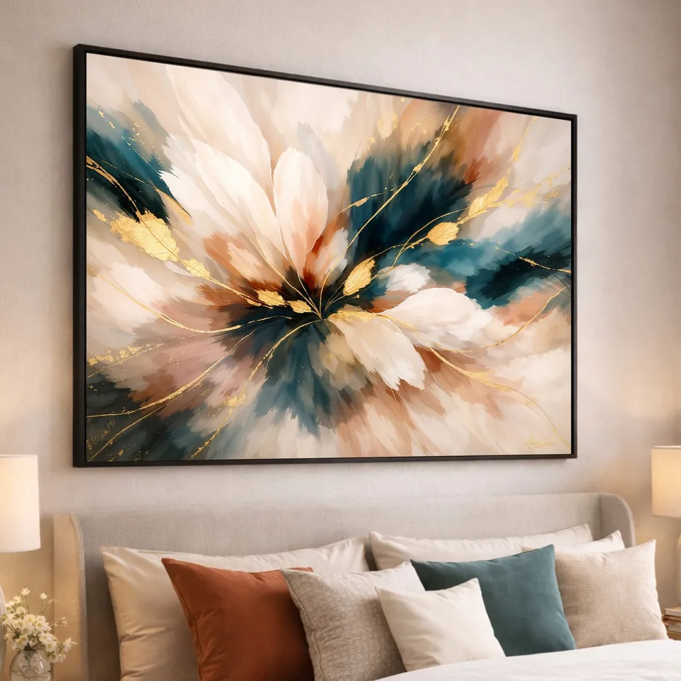 Quadro Abstrato a Origem o Ventre da Criação