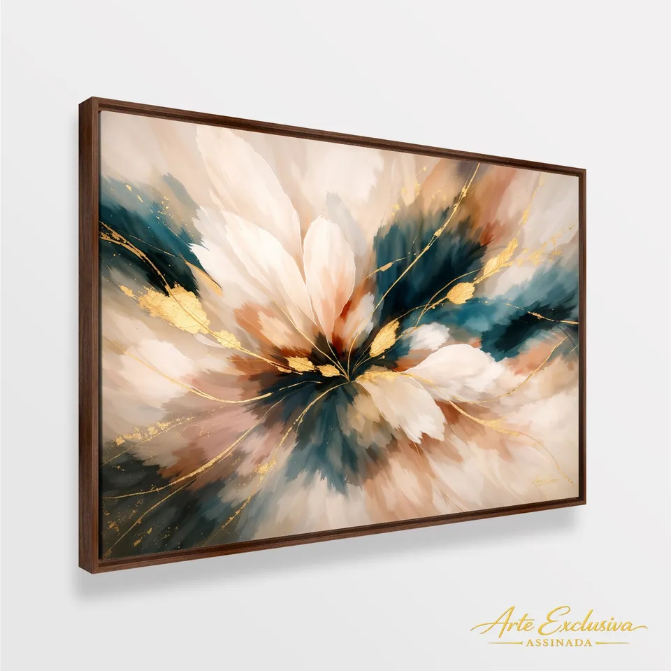 Quadro Abstrato a Origem o Ventre da Criação