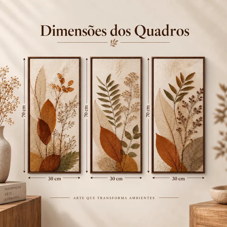 Trio De Quadros Poema Das Folhas De Outono