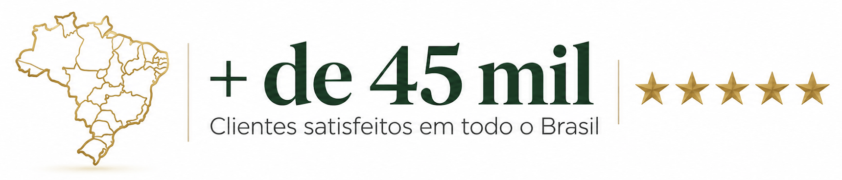 Mais de 45 mil clientes satisfeitos em todo o Brasil