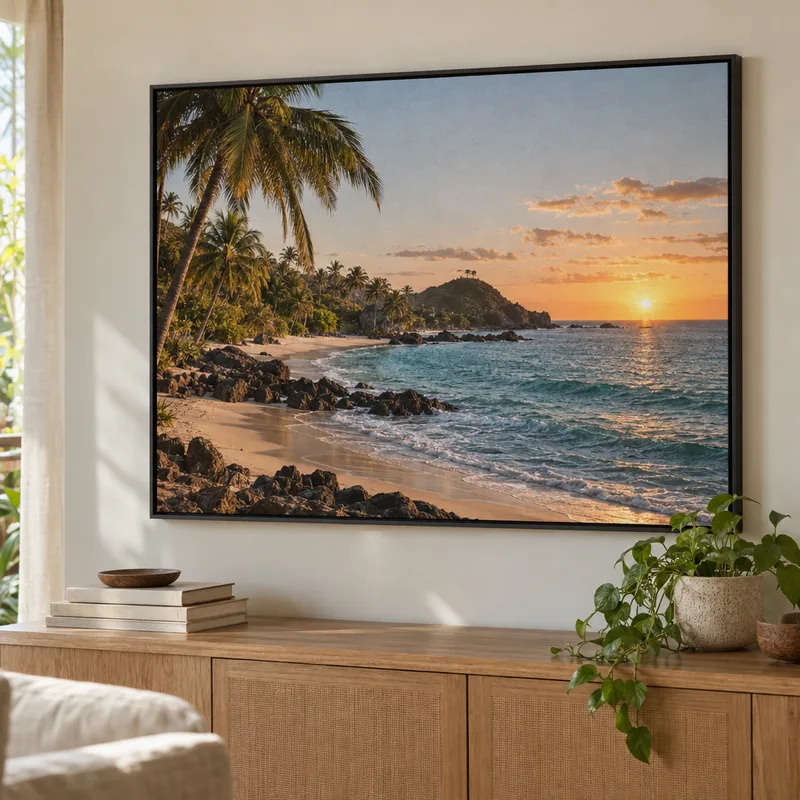 Quadro personalizado com foto de viagem de praia